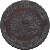 1862 PENNY TOKEN MELBOURNE - WORLD COINS - Cambridgeshire Coins