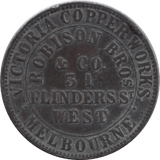 1862 PENNY TOKEN MELBOURNE - WORLD COINS - Cambridgeshire Coins