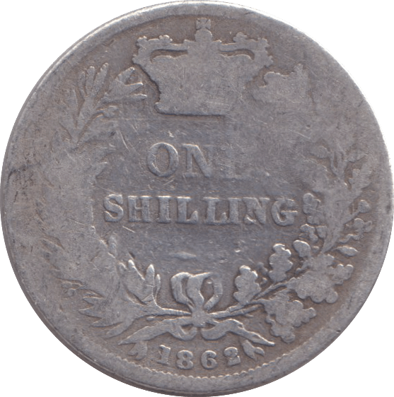 1862 SHILLING ( FAIR ) - SHILLING - Cambridgeshire Coins