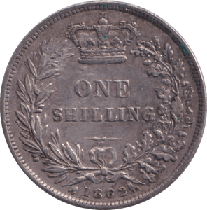 1862 SHILLING ( GVF ) - SHILLING - Cambridgeshire Coins