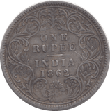 1862 SILVER ONE RUPEE INDIA - SILVER WORLD COINS - Cambridgeshire Coins