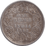 1862 SILVER ONE RUPEE INDIA - SILVER WORLD COINS - Cambridgeshire Coins