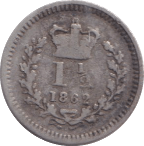 1862 THREE HALF PENCE ( FINE ) - THREE HALF PENCE - Cambridgeshire Coins