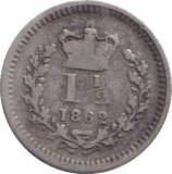 1862 THREE HALF PENCE ( FINE ) - THREE HALF PENCE - Cambridgeshire Coins