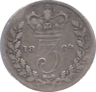 1862 THREEPENCE ( FINE ) - THREEPENCE - Cambridgeshire Coins