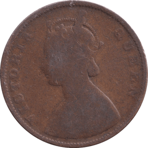 1862 TWO ANNA INDIA - WORLD COINS - Cambridgeshire Coins