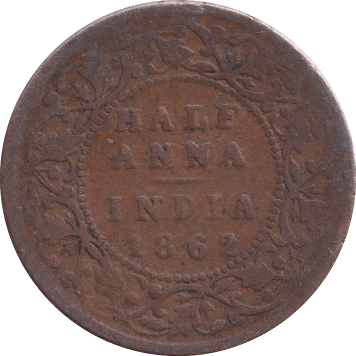 1862 TWO ANNA INDIA - WORLD COINS - Cambridgeshire Coins