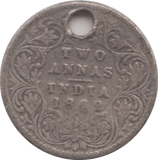 1862 TWO ANNAS - WORLD COINS - Cambridgeshire Coins