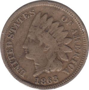 1863 1 CENT USA - WORLD COINS - Cambridgeshire Coins