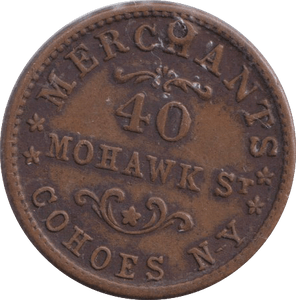 1863 CIVIC WAR ONE CENT TOKEN USA HOLED - WORLD COINS - Cambridgeshire Coins