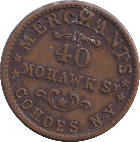 1863 CIVIC WAR ONE CENT TOKEN USA HOLED - WORLD COINS - Cambridgeshire Coins