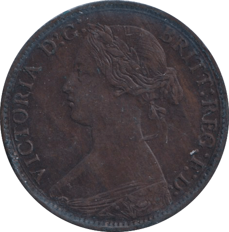 1863 FARTHING ( GVF ) - FARTHING - Cambridgeshire Coins