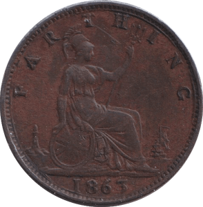 1863 FARTHING ( GVF ) - FARTHING - Cambridgeshire Coins