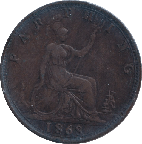 1863 FARTHING ( GVF ) - FARTHING - Cambridgeshire Coins