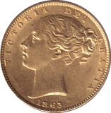 1863 GOLD SOVEREIGN ( AUNC ) - SOVEREIGN - Cambridgeshire Coins