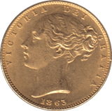 1863 GOLD SOVEREIGN ( EF ) - SOVEREIGN - Cambridgeshire Coins