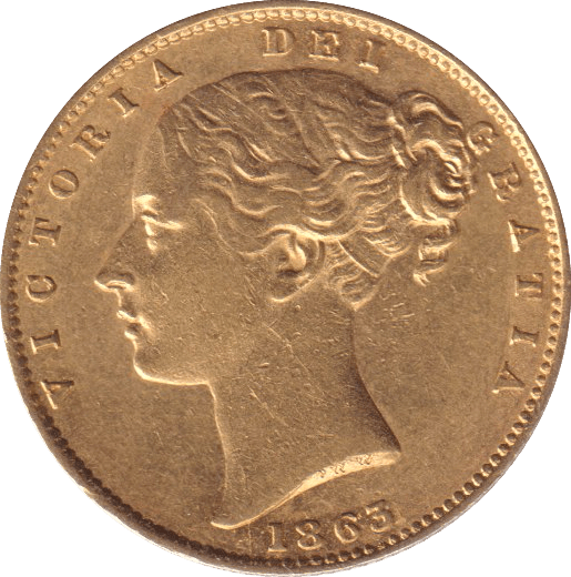 1863 GOLD SOVEREIGN ( GVF ) DIE 4 - SOVEREIGN - Cambridgeshire Coins