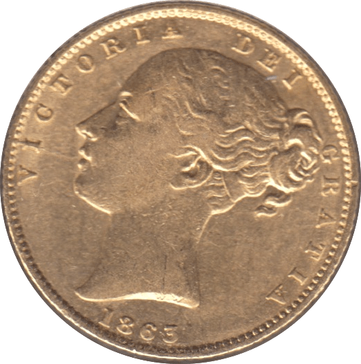 1863 GOLD SOVEREIGN ( GVF ) DIE 8 - SOVEREIGN - Cambridgeshire Coins