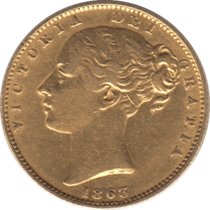 1863 GOLD SOVEREIGN ( GVF ) - SOVEREIGN - Cambridgeshire Coins