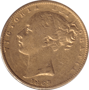 1863 GOLD SOVEREIGN ( VF ) - SOVEREIGN - Cambridgeshire Coins