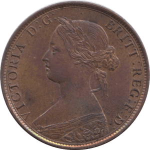 1863 HALFPENNY ( AUNC ) - Halfpenny - Cambridgeshire Coins