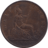 1863 HALFPENNY ( AUNC ) - Halfpenny - Cambridgeshire Coins