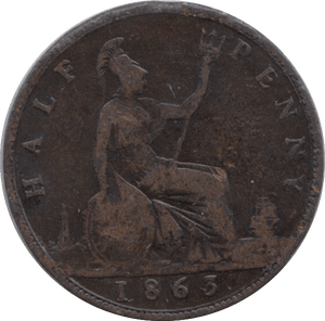 1863 HALFPENNY ( FINE ) - Halfpenny - Cambridgeshire Coins