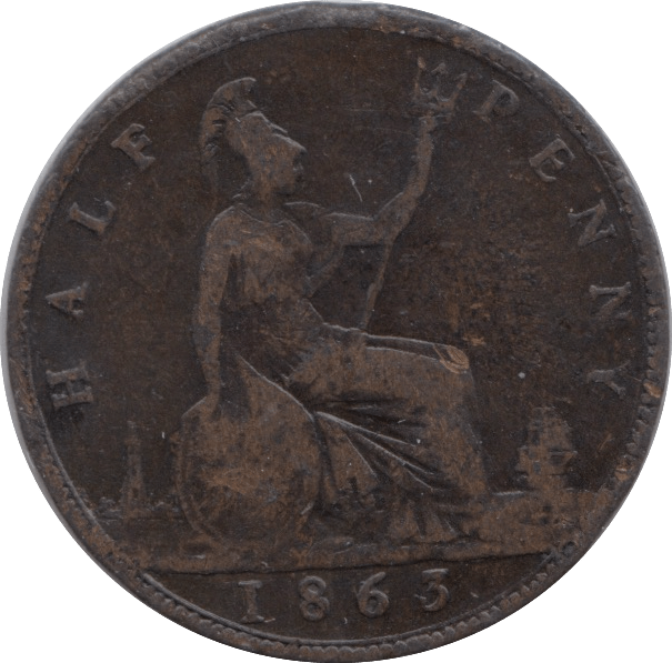 1863 HALFPENNY ( FINE ) - Halfpenny - Cambridgeshire Coins