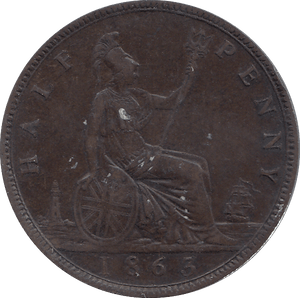 1863 HALFPENNY ( GVF ) - HALFPENNY - Cambridgeshire Coins