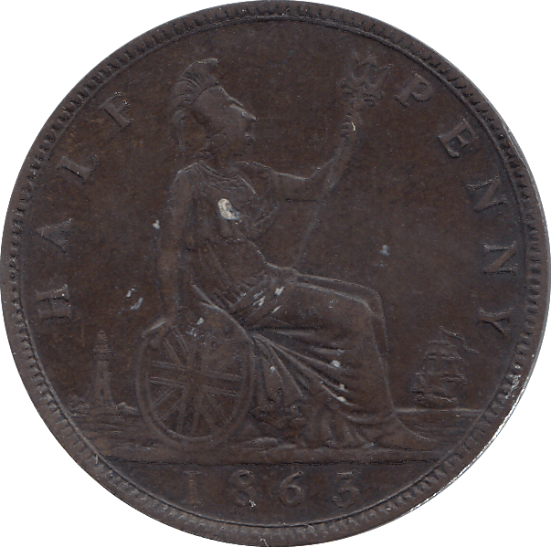 1863 HALFPENNY ( GVF ) - HALFPENNY - Cambridgeshire Coins