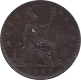 1863 HALFPENNY ( GVF ) - HALFPENNY - Cambridgeshire Coins