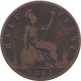 1863 HALFPENNY ( NF ) - HALFPENNY - Cambridgeshire Coins