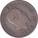 1863 ITALY 1 LIRA - WORLD COINS - Cambridgeshire Coins