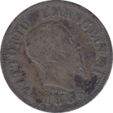 1863 ITALY 50 CENTESIMI - WORLD COINS - Cambridgeshire Coins