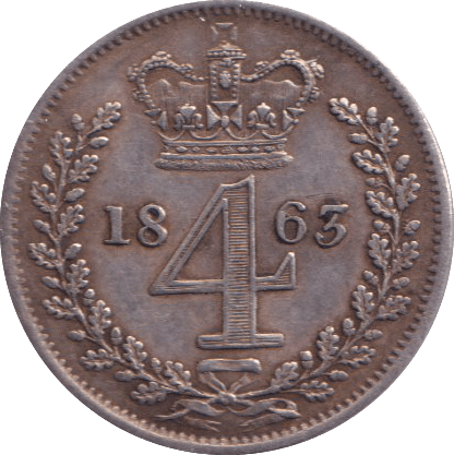 1863 MAUNDY FOURPENCE ( EF ) - FOURPENCE - Cambridgeshire Coins