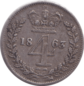 1863 MAUNDY FOURPENCE ( GVF ) - MAUNDY FOURPENCE - Cambridgeshire Coins