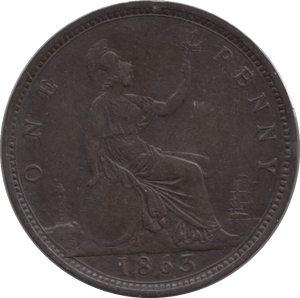 1863 PENNY ( EF ) - Penny - Cambridgeshire Coins