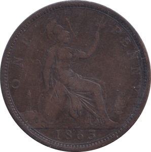 1863 PENNY ( FINE ) - PENNY - Cambridgeshire Coins