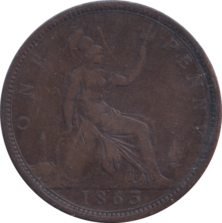1863 PENNY ( FINE ) - PENNY - Cambridgeshire Coins