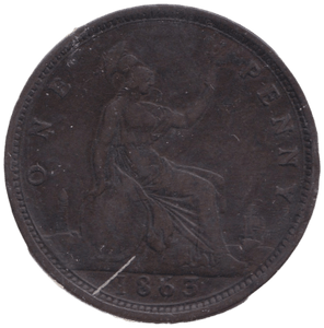 1863 PENNY ( FINE ) - PENNY - Cambridgeshire Coins