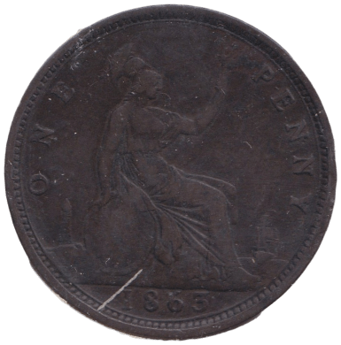 1863 PENNY ( FINE ) - PENNY - Cambridgeshire Coins