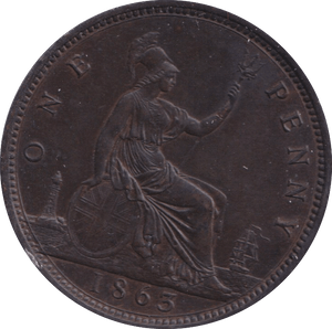 1863 PENNY ( UNC ) - PENNY - Cambridgeshire Coins