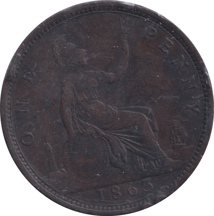 1863 PENNY ( VF ) - PENNY - Cambridgeshire Coins