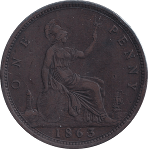 1863 PENNY ( VF ) - PENNY - Cambridgeshire Coins