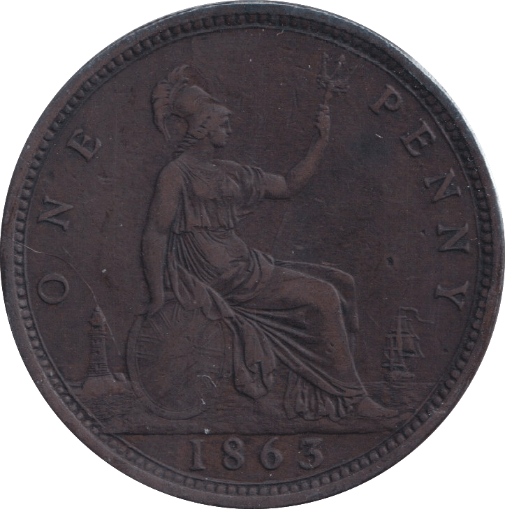 1863 PENNY ( VF ) - PENNY - Cambridgeshire Coins