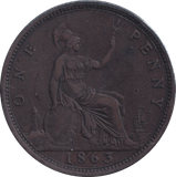 1863 PENNY ( VF ) - PENNY - Cambridgeshire Coins