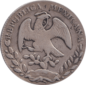 1863 SILVER 8 REALES MEXICO - SILVER WORLD COINS - Cambridgeshire Coins