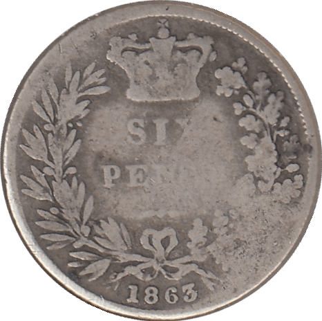 1863 SIXPENCE ( NF ) - SIXPENCE - Cambridgeshire Coins