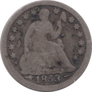 1863 USA HALF DIME - SILVER WORLD COINS - Cambridgeshire Coins