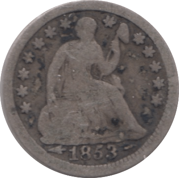 1863 USA HALF DIME - SILVER WORLD COINS - Cambridgeshire Coins